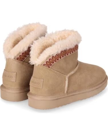 CHIKA10 DARWIN 01 BOTINES SERRAJE MUJER PLANOS BEIGE BEIG-BEIGE