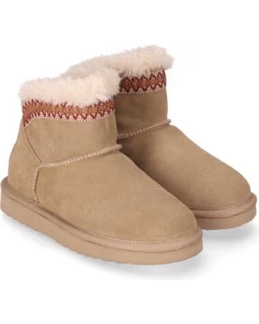 CHIKA10 DARWIN 01 BOTINES SERRAJE MUJER PLANOS BEIGE BEIG-BEIGE