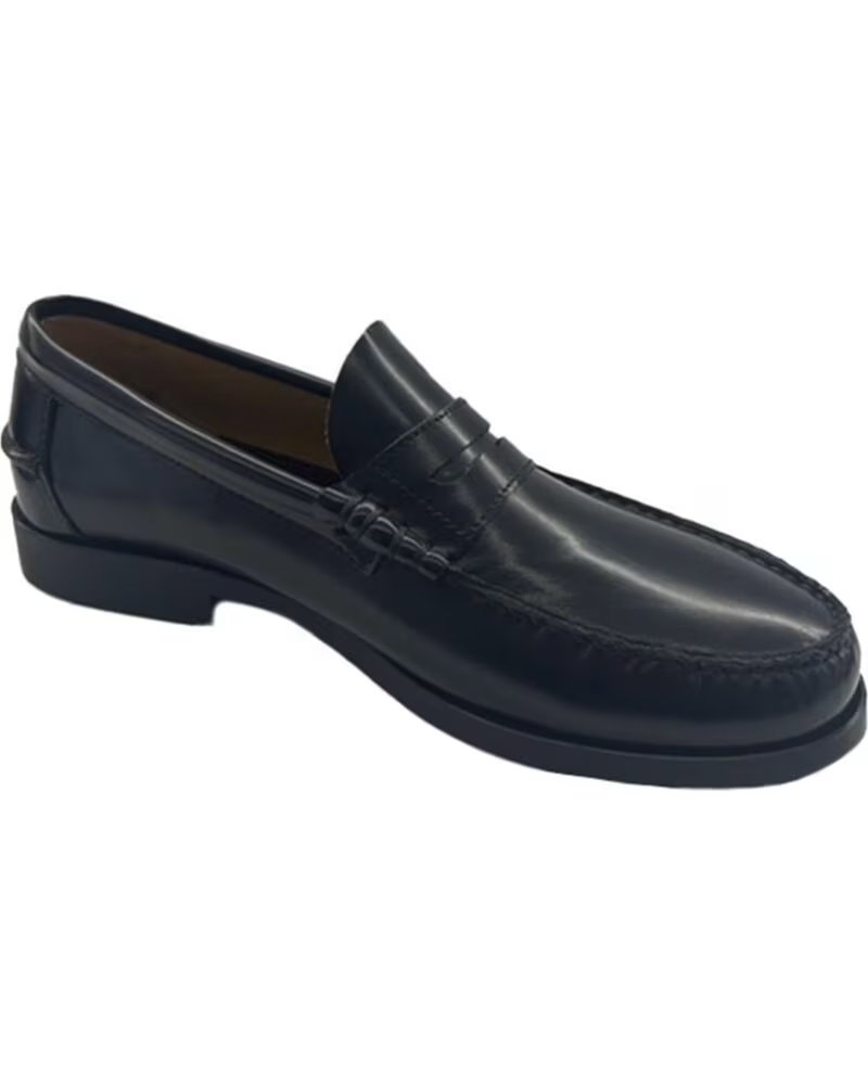 CHIKA10 ST JEY 01 ZAPATOS PIEL DE HOMBRE PLANO NEGRO NEGRO-BLACK