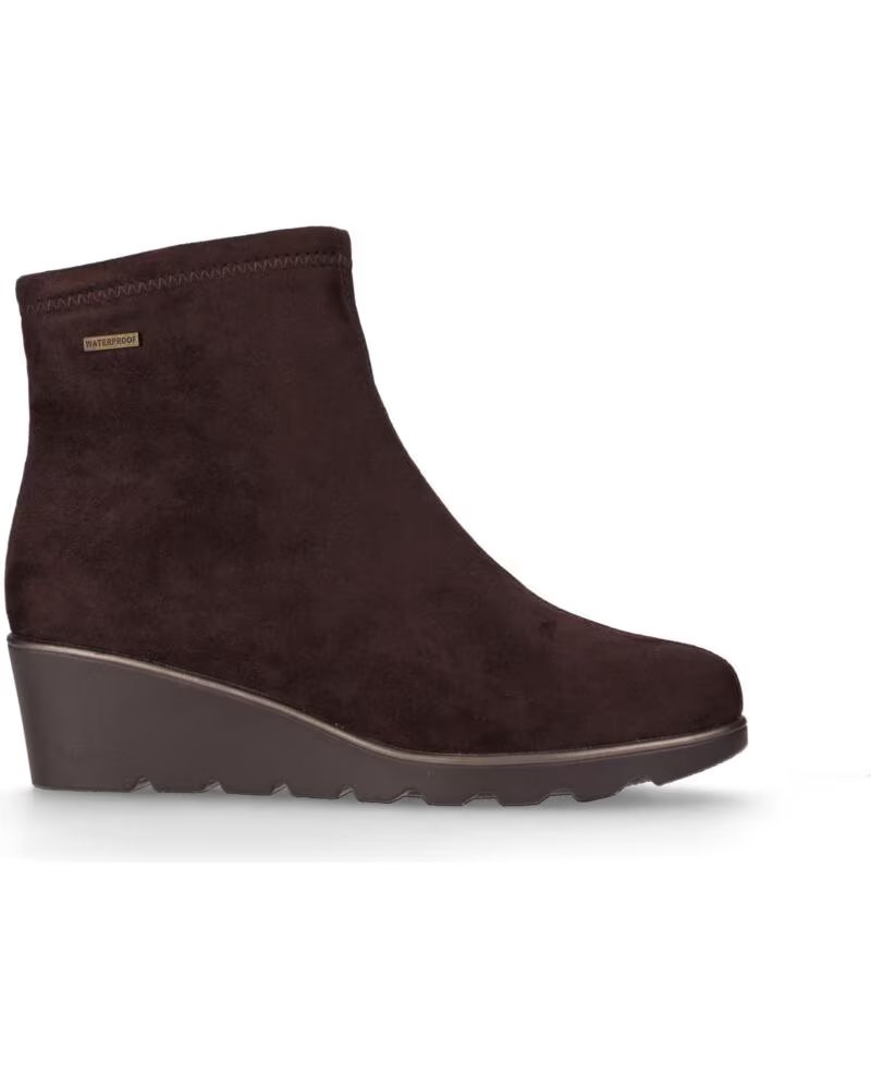 CHIKA10 BOTINES PIEL CUÑA ALTA ST AZULADO 04 MARRÓN MARRON-BROWN