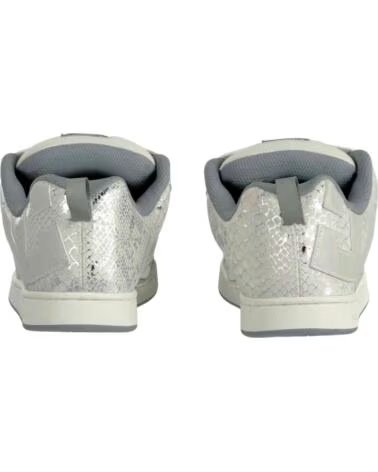 DC SHOES TÉNIS COURT GRAFFIK LILY WHITE GREY METALLIC SILVER