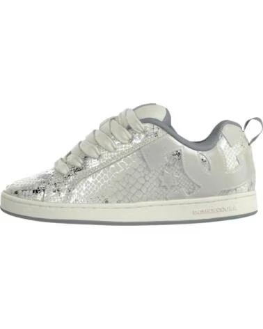 DC SHOES TÉNIS COURT GRAFFIK LILY WHITE GREY METALLIC SILVER