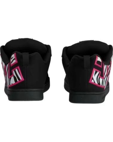 DC SHOES SCARPE DA GINNASTICA COURT GRAFFIK ZEBRA BLACK WHITE PINK