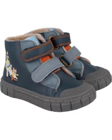 GARVALIN Botines para nino barefoot 261858 Perrito azul OCEANA183