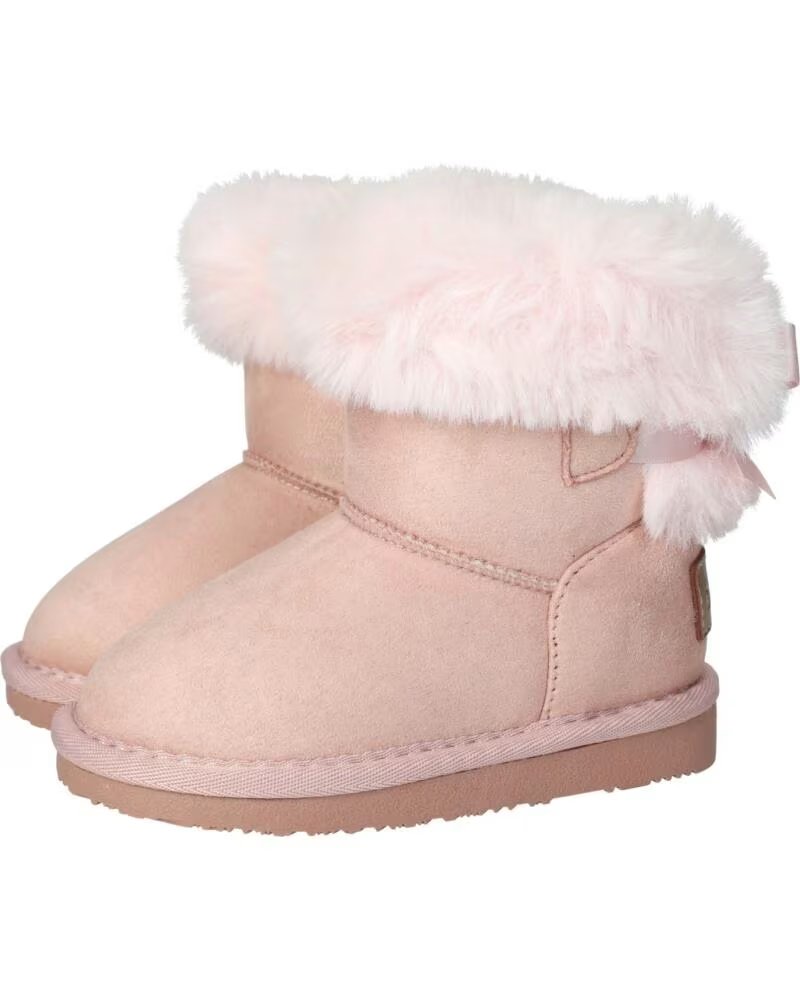 OSITO OSSH140066 BOTAS DE NIEVE CON PELO Y LAZO ROSA