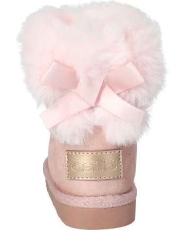 OSITO OSSH140066 BOTAS DE NIEVE CON PELO Y LAZO ROSA