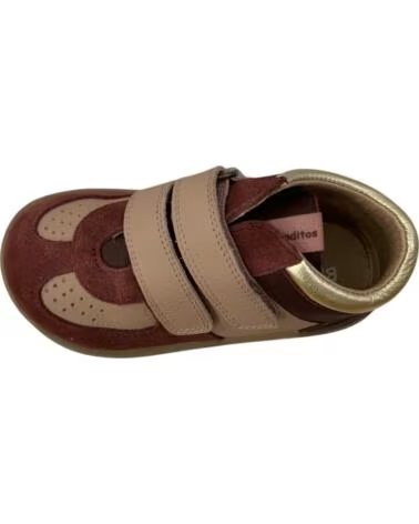 CRIOS ASPEN ZAPATILLAS DE PIEL CON CIERRE DE VELCRO ROJO