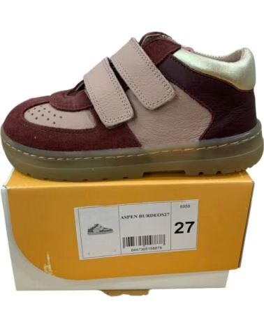 CRIOS ASPEN ZAPATILLAS DE PIEL CON CIERRE DE VELCRO ROJO
