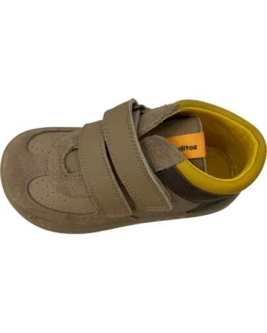 CRIOS ASPEN ZAPATILLAS DE PIEL CON CIERRE DE VELCRO BEIGE