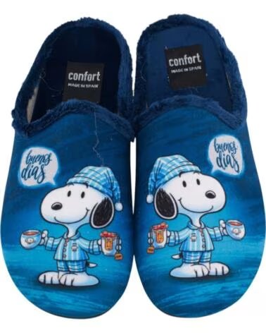 SEVILLAS PANTUFLA SNOOPY BUENOS DIAS PARA HOMBRE GRIS