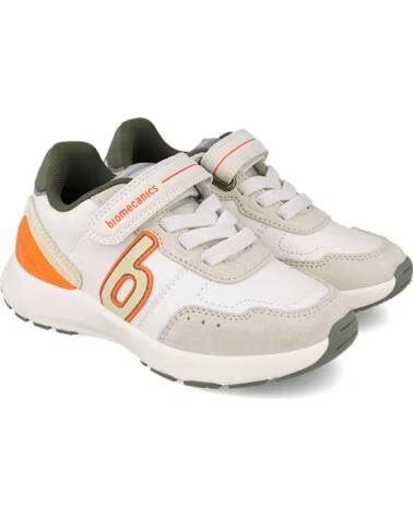 BIOMECANICS Deportiva para nino 261275B Biotech Elasticos con cierre autoadherente BLANCONARANJAB669