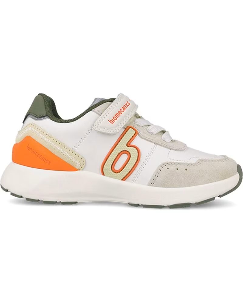 BIOMECANICS Deportiva para nino 261275B Biotech Elasticos con cierre autoadherente BLANCONARANJAB669