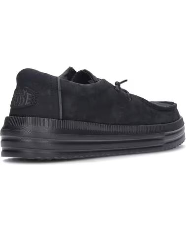 HEY DUDE Zapatos para hombre DUDE 45847 Rev Tumbled Leather BLACK
