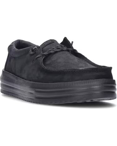 HEY DUDE Zapatos para hombre DUDE 45847 Rev Tumbled Leather BLACK