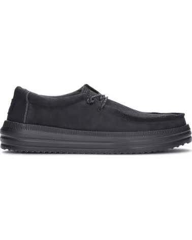 HEY DUDE Zapatos para hombre DUDE 45847 Rev Tumbled Leather BLACK