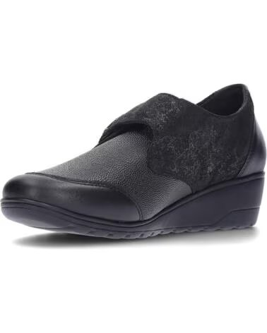 MEPHISTO BRANDA BLACK - ZAPATOS DE CUÑA PARA MUJER