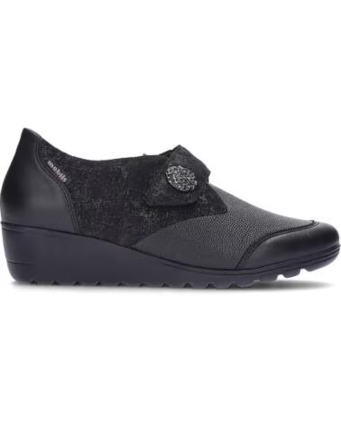 MEPHISTO BRANDA BLACK - ZAPATOS DE CUÑA PARA MUJER