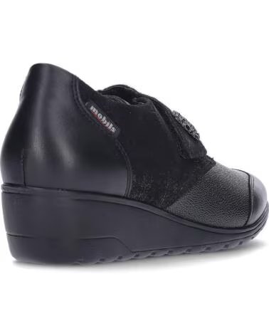 MEPHISTO BRANDA BLACK - ZAPATOS DE CUÑA PARA MUJER