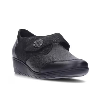 MEPHISTO BRANDA BLACK - ZAPATOS DE CUÑA PARA MUJER