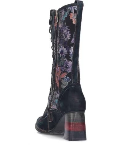 LAURA VITA BOTAS PARA MUJER IDCANO07 FLORES NEGRO