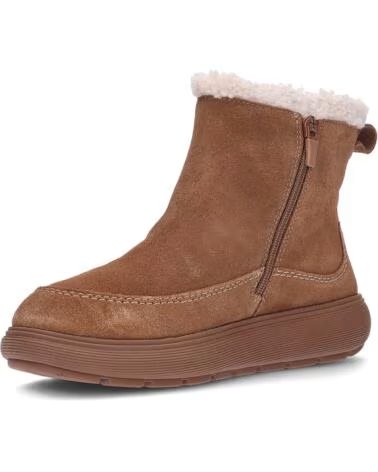 FITFLOP FLACHE STIEFELETTEN W IQ-COMFF SUEDE LEDER BRAUN TERRACOTTATAN