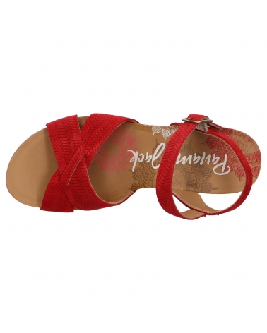 Woman Sandals PANAMA JACK VIKA MENORCA B1  VELOUR ROJO