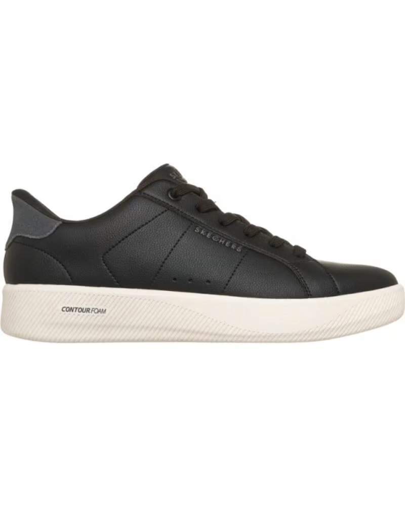 SKECHERS HERREN SNEAKER ARCH FIT COURT BREAK SINGLE VENTED SCHWARZ NEGRO