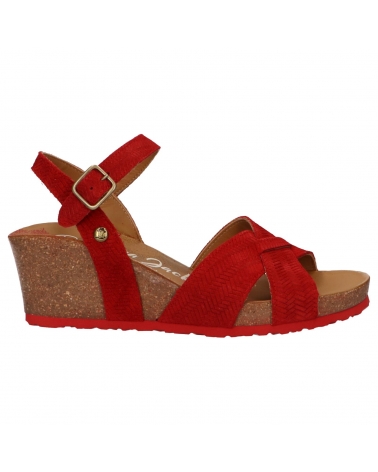 Woman Sandals PANAMA JACK VIKA MENORCA B1  VELOUR ROJO