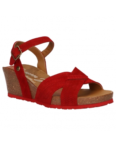 Woman Sandals PANAMA JACK VIKA MENORCA B1  VELOUR ROJO