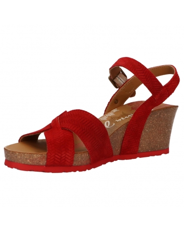Woman Sandals PANAMA JACK VIKA MENORCA B1  VELOUR ROJO