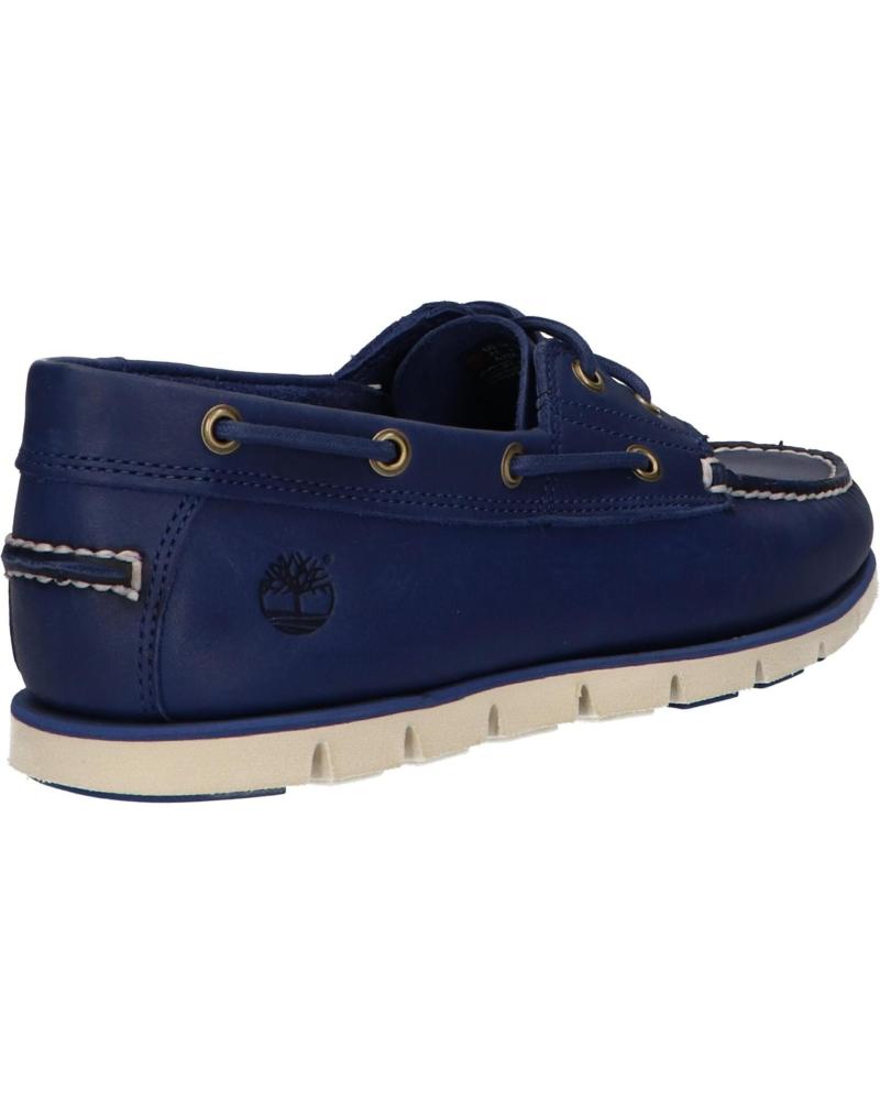 Leather Boat Timberland Deck Shoes Blue Timberland 3-Eye