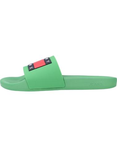 Tongs TOMMY JEANS  pour Homme RETRO LEATHER  VERDE