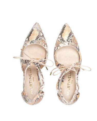 Zapatos de tacón de Mujer MARTINELLI ZAPATOS PIEL SERPIENTE VESTIR NUDE