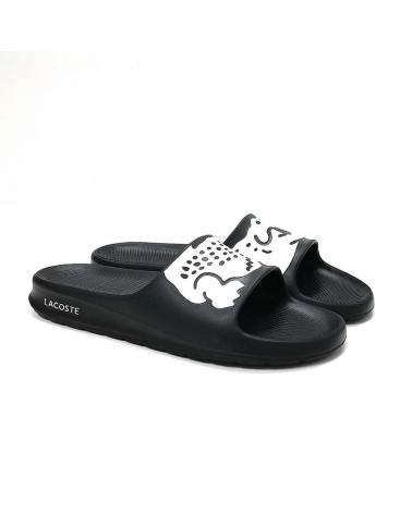 Chanclas de Hombre LACOSTE CHANCLA NEGRA NEGROBLANCO