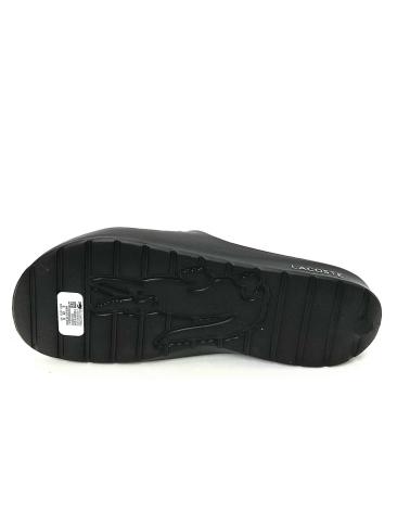 Chanclas de Hombre LACOSTE CHANCLA NEGRA NEGROBLANCO