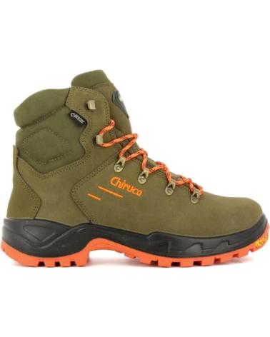 Botines CHIRUCA  de Hombre - GAME FORCE HI VIS 8 GORE-TEX  VERDE NARANJA