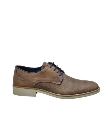 Zapatos IMAC  de Hombre ZAPATO PICADO PIEL MARRON  2425-009 MARRONE-BLU FIORE CERATO SCHIARENTE MAIALINO FODERA PELLE