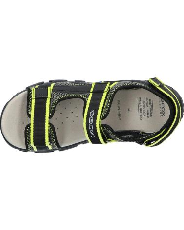 Sandalias de Niño GEOX J1524A 014CE J S STRADA C9151 BLACK-FLUO YELLOW