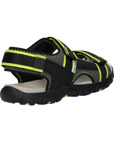 Sandalias de Niño GEOX J1524A 014CE J S STRADA C9151 BLACK-FLUO YELLOW
