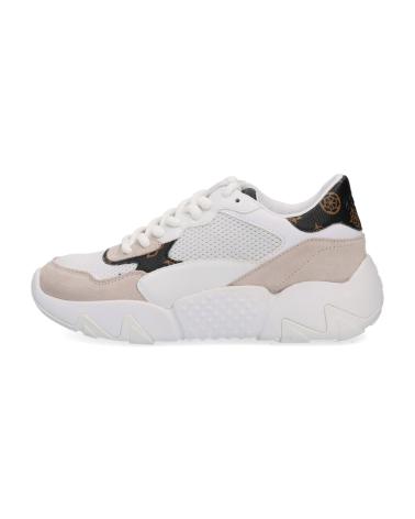 Woman Trainers GUESS SNEAKER CON CORDONES  WHITE-BROWN
