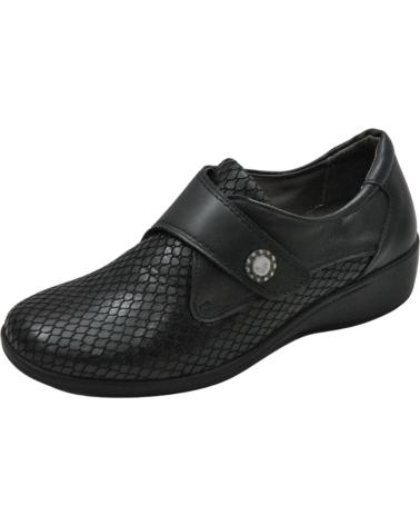 Zapatos de Mujer LUMEL GUANT - ZAPATO CON CIERRE DE VELCRO ANCHO ESPECIAL BLACK 003-738