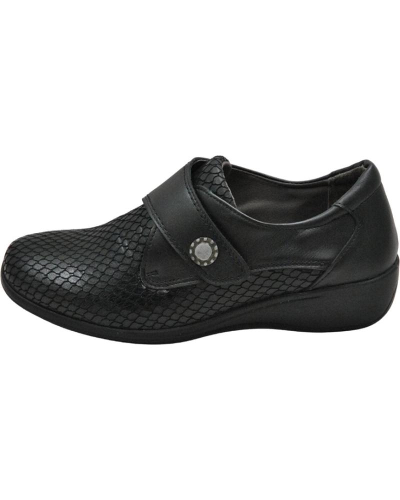 Zapatos de Mujer LUMEL GUANT - ZAPATO CON CIERRE DE VELCRO ANCHO ESPECIAL BLACK 003-738