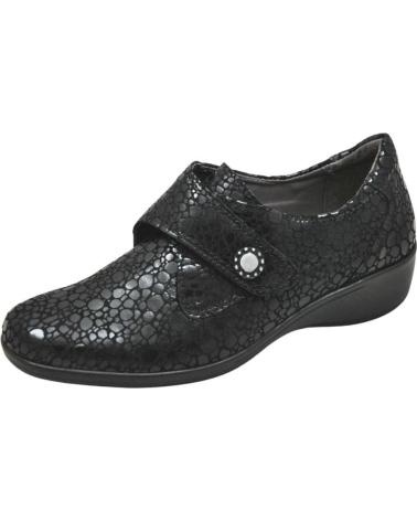 Woman shoes LUMEL GUANT - ZAPATO CON CIERRE DE VELCRO ANCHO ESPECIAL  BLACK CAPEL 1558