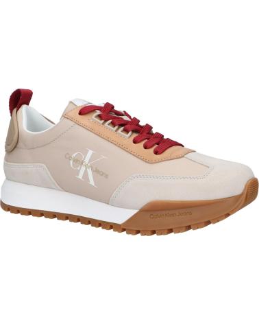 Zapatillas deporte de Hombre CALVIN KLEIN YM0YM00672 TOOTHY RUNNER 0F5 EGGSHELL-TRAVERTINE-MERLOT