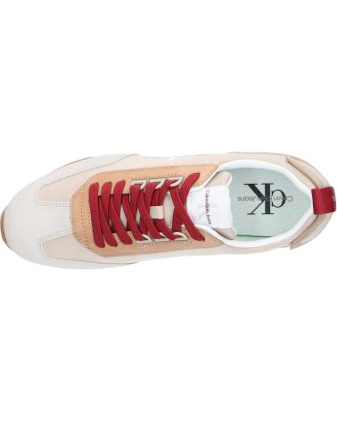 Zapatillas deporte de Hombre CALVIN KLEIN YM0YM00672 TOOTHY RUNNER 0F5 EGGSHELL-TRAVERTINE-MERLOT