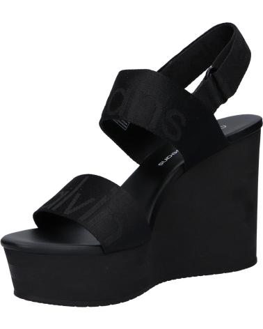 Sandalias de Mujer CALVIN KLEIN YW0YW00959 WEDGE SANDAL WEBBING BDS BLACK