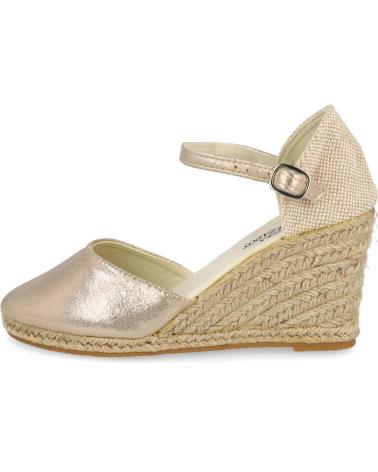 Sandalias BUBBLE BOBBLE  de Mujer Q-9 CANAMO ALPARGATAS CUNA ALTA  ORO