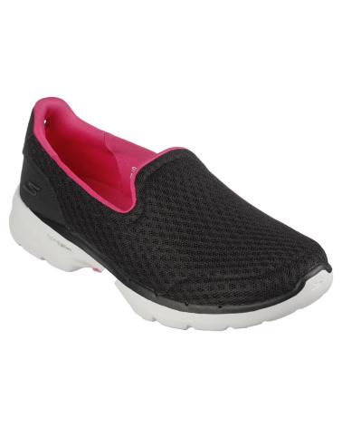 Deportivas De Mujer SKECHERS GO WALK 6 BIG SPLASH NEGRA  NEGRO