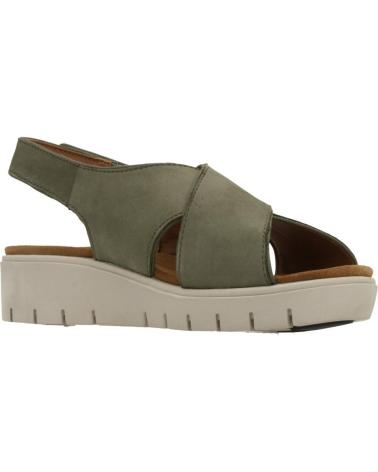 Sandalias de Mujer CLARKS UN KARELY SUN SAGE NUBUCK VERDE