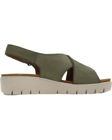 Sandalias de Mujer CLARKS UN KARELY SUN SAGE NUBUCK VERDE